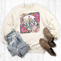 Boho Floral Nurse Sweatshirt