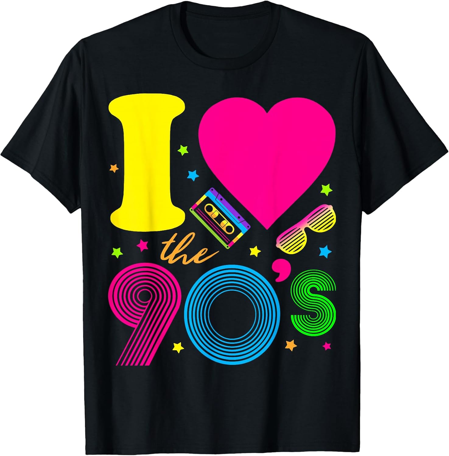 1990's 90s I Heart The Nineties T-Shirt Unisex T-shirt, Sweatshirt, Hoodie, Long Sleeve Tee