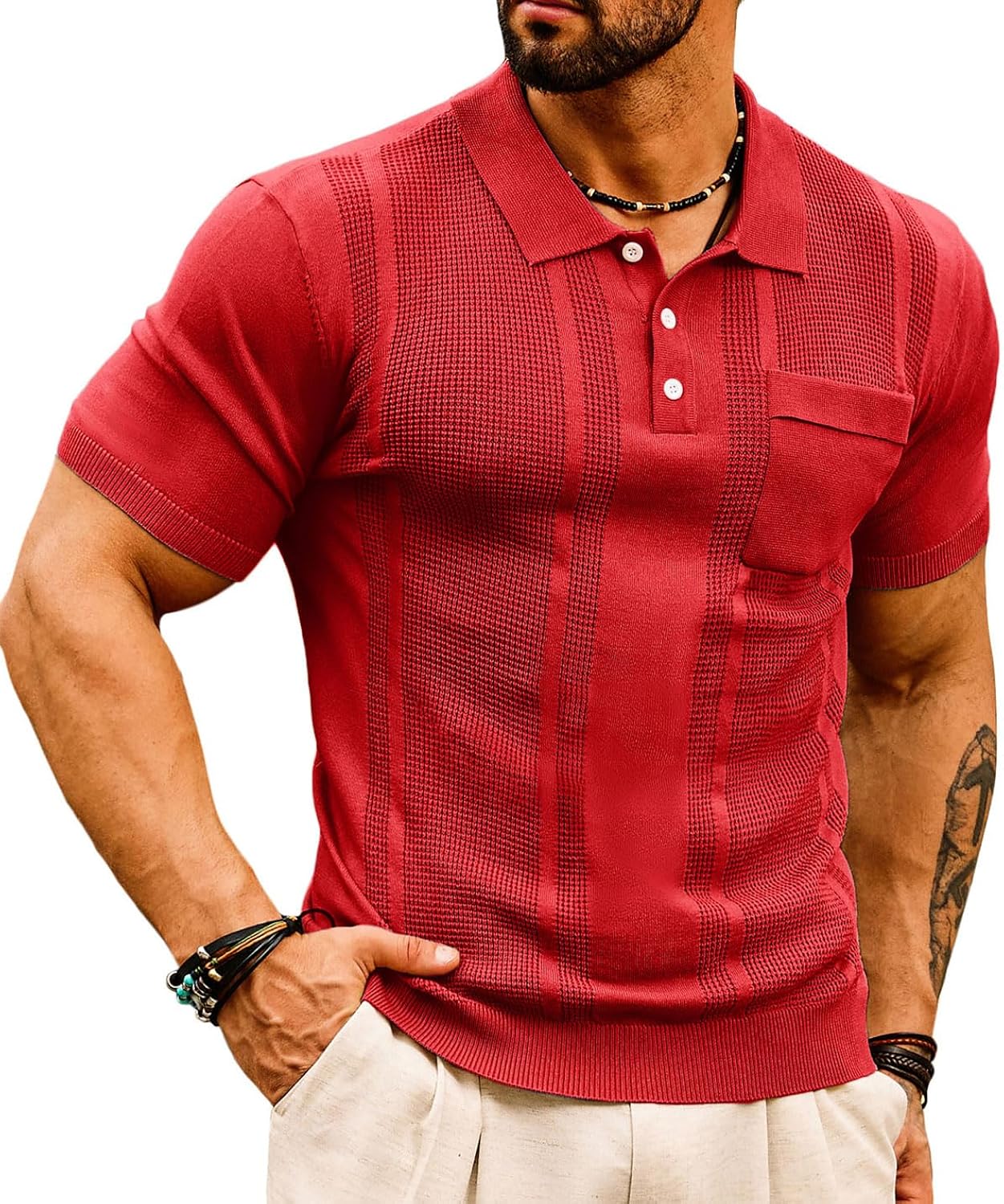 Mens Breathable Polo Shirts Short Sleeve Lightweight Knit Texture Golf Shirts Knitwear Unisex T-shirt, Sweatshirt, Hoodie, Long Sleeve Tee