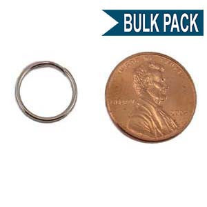 12mm (15/32 Inch) Diameter Small Split Key Ring (USA)-Bulk Pack of 100