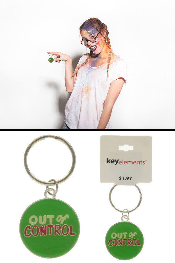 Enameled Novelty Out Of Control Key Chain KEKC4938