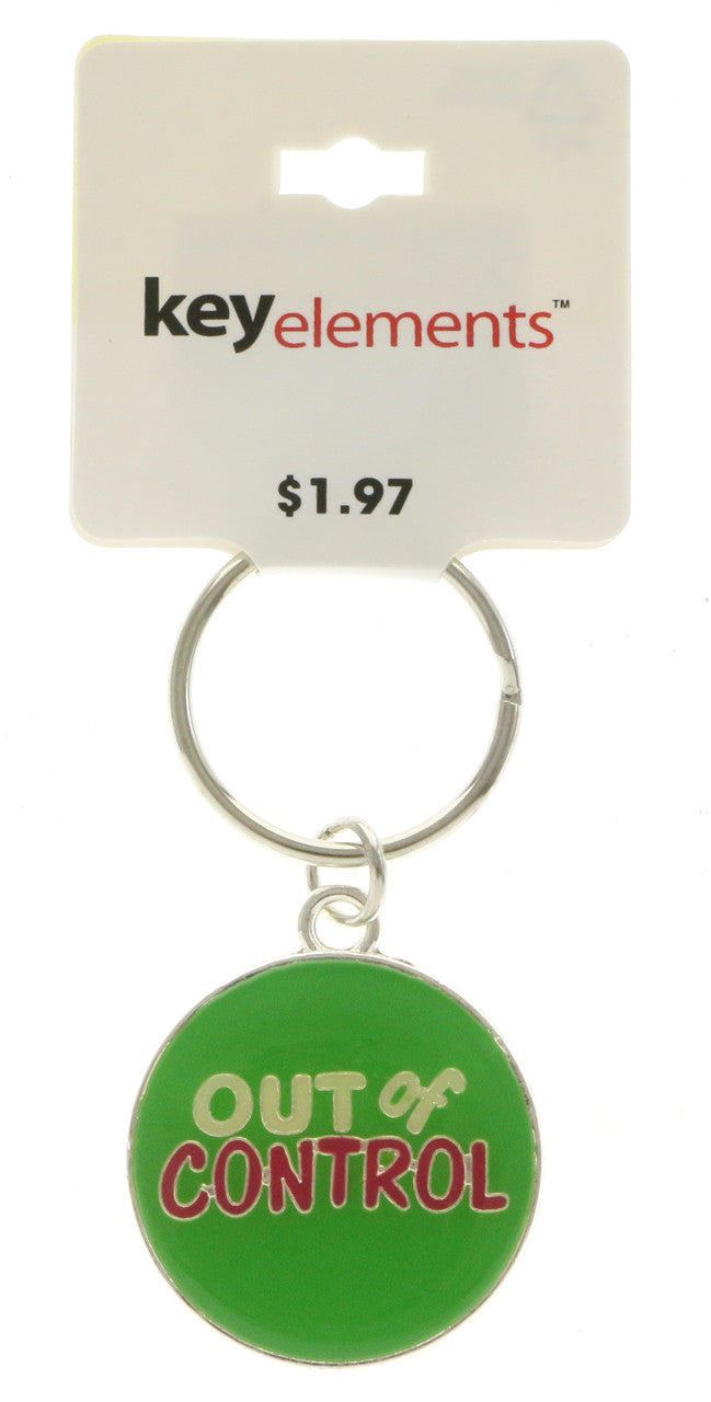 Enameled Novelty Out Of Control Key Chain KEKC4938