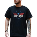 MAPTEES Top Dad Graphic Tee, 4th Of July T-shirt For Men, Best Dad Ever Shirt, American Flag Men Tee, Gift For Dad, Father's Day Gift