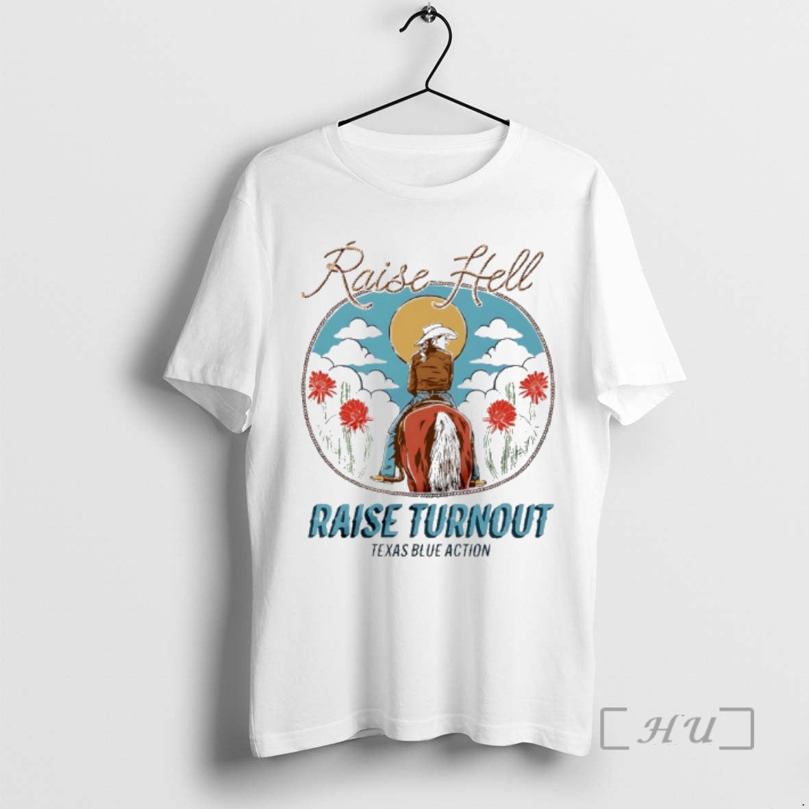 Officials Raise Hell Raise Turnout Texas Blue Action Vintage Unisex T-shirt, Sweatshirt, Hoodie, Long Sleeve Tee