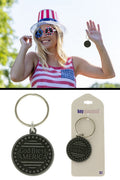 Patriotic Double Sided Key Chain KEKC4996