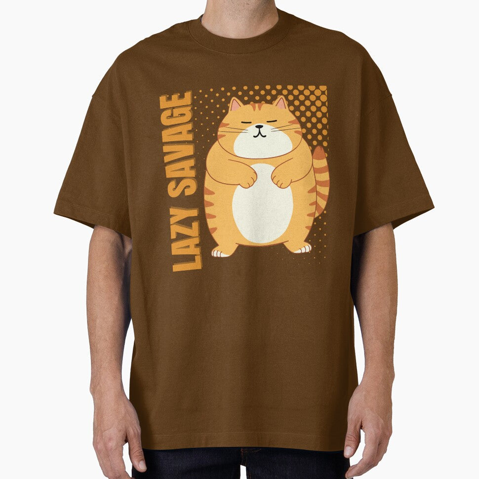 Funny Cat "Lazy Savage" by PrintepreneurDesigns Unisex T-shirt, Sweatshirt, Hoodie, Long Sleeve Tee