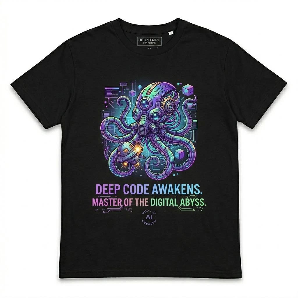 Cyberpunk Octopus T-Shirt Scifi Kraken Deep Code Awakens Tech Coder Gamer Tee Unisex T-shirt, Sweatshirt, Hoodie, Long Sleeve Tee
